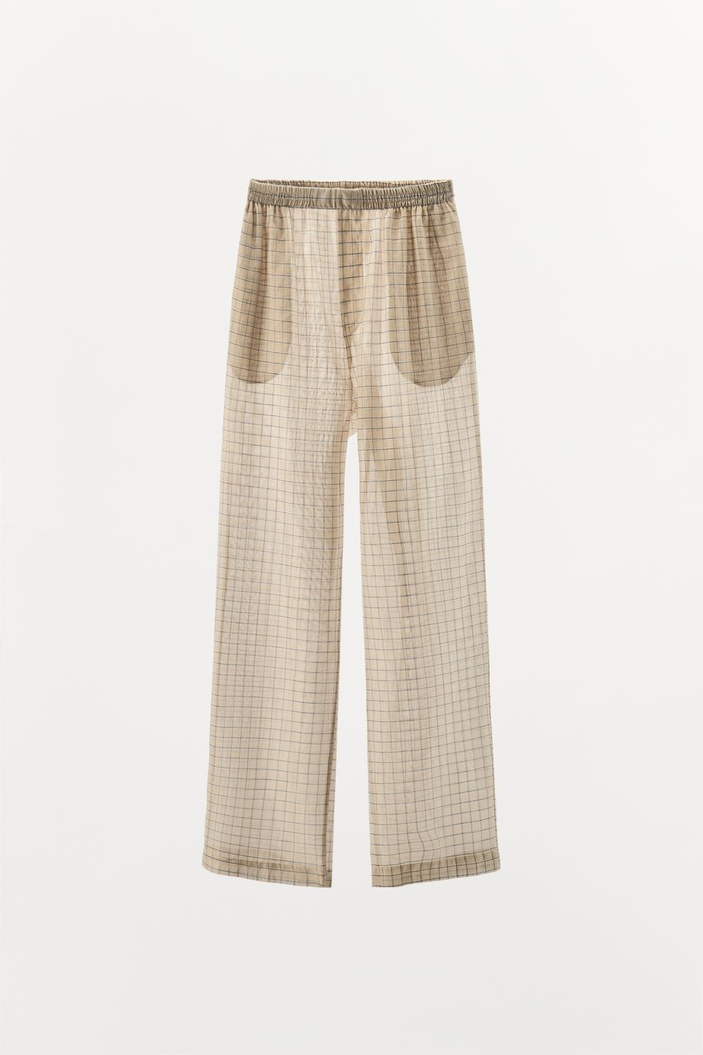 PLAID PAJAMA PANTS