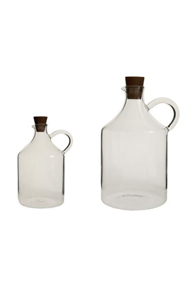 BOROSILICAAT GLAZEN OLIE-EN-AZIJNSTEL - Transparant van Zara