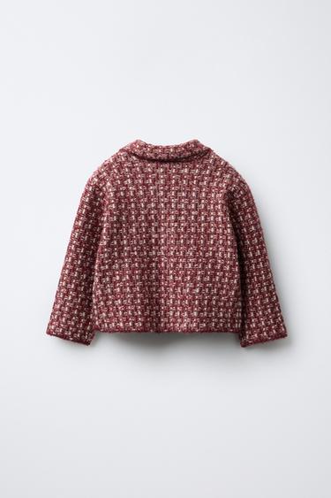 BOW KNIT CARDIGAN - Burgundy by Zara - Image 1