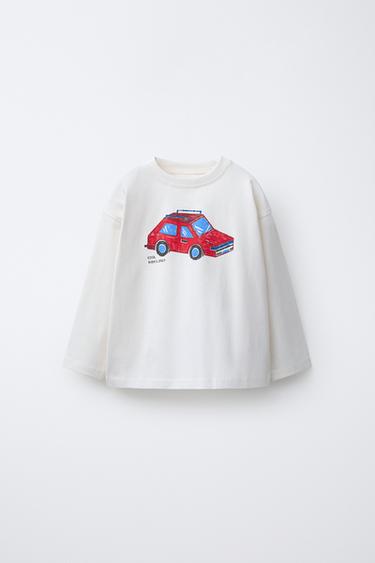 CAMISETA ESTAMPADO VEHÍCULO - Crudo de Zara - Imagen 0