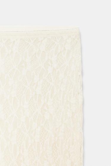 LACE TROUSERS - Ecru by Zara - Image 7