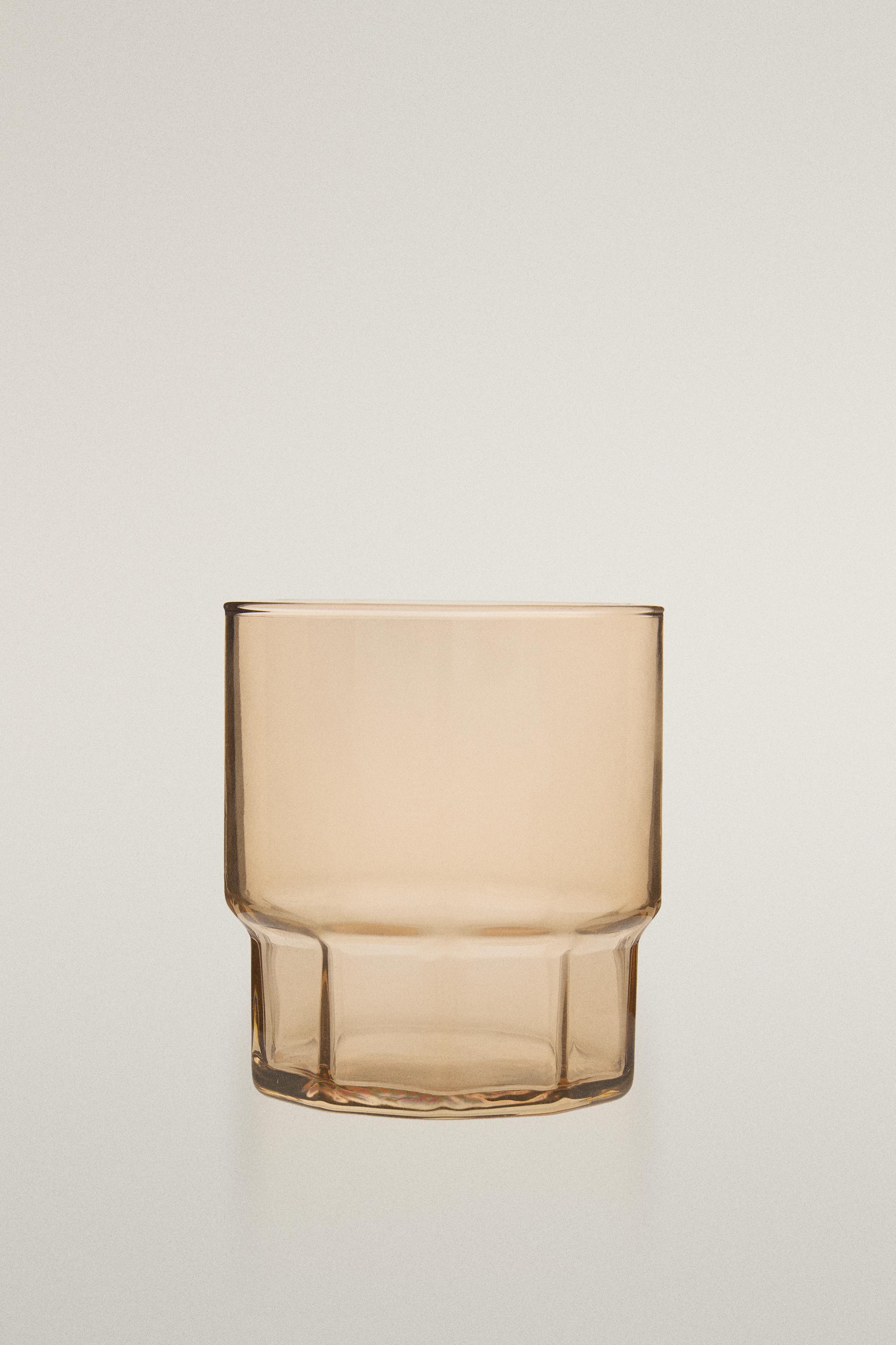 FACETED-BASE GLASS TUMBLER