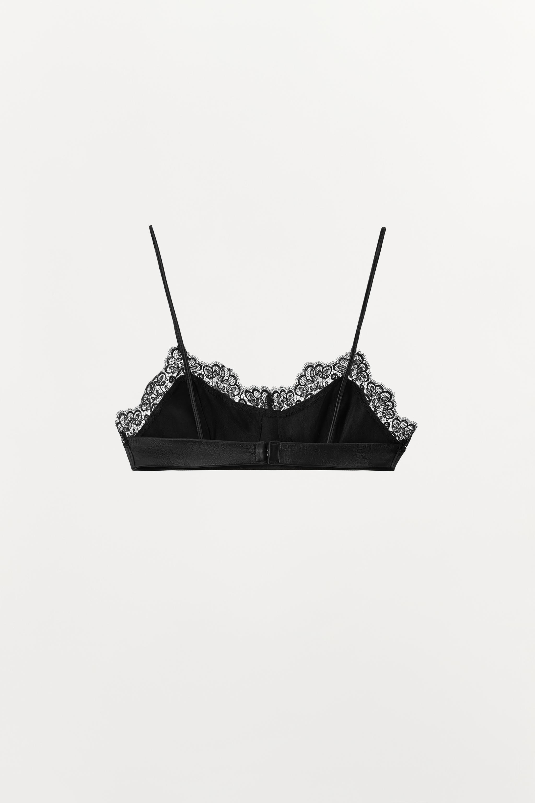 SOUTIEN-GORGE EN CUIR 100% AVEC DENTELLE