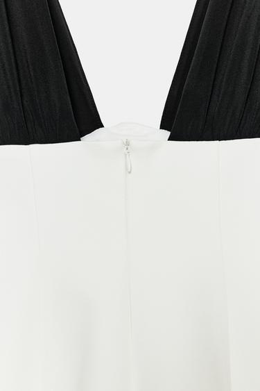 ROBE COURTE BIMATIÈRE - Blanc / Noir de Zara - Image 7