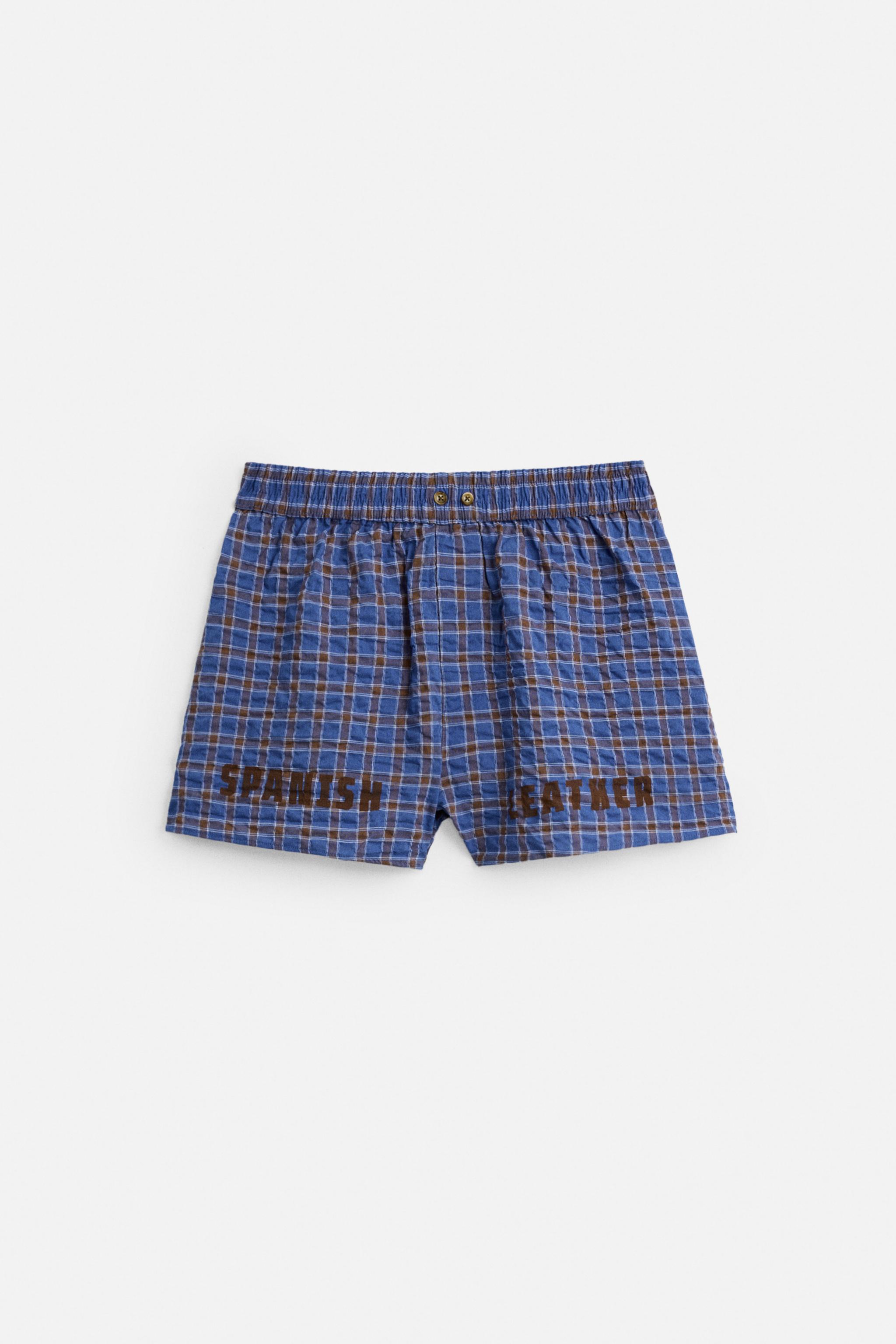 ［ZARA］GUITARRICADELAFUENTE POPLIN ボクサーパンツ GUITARRICADELAFUENTE POPLIN BOXERS - Blue | ZARA United States