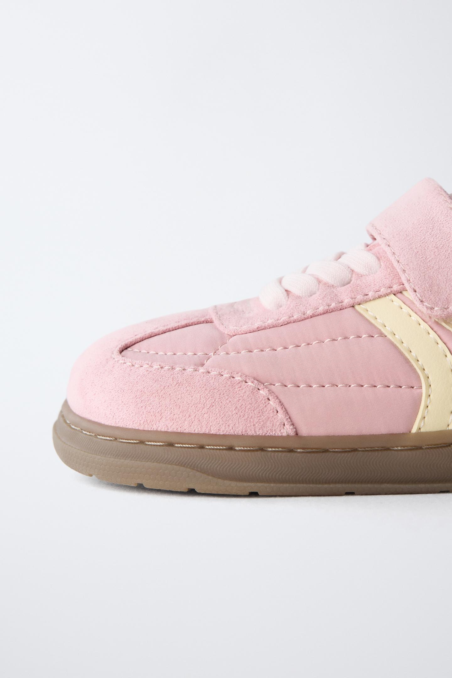 Детские кроссовки Zara Contrast Barefoot, цвет: Розовый — фото 5