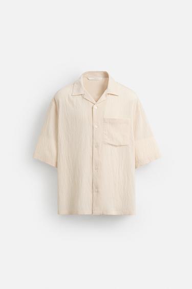 STRIPED TEXTURED SHIRT - Sand by Zara - Image 6
