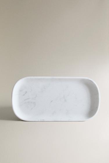 MARBLE-EFFECT BATHROOM TRAY - Grey by Zara