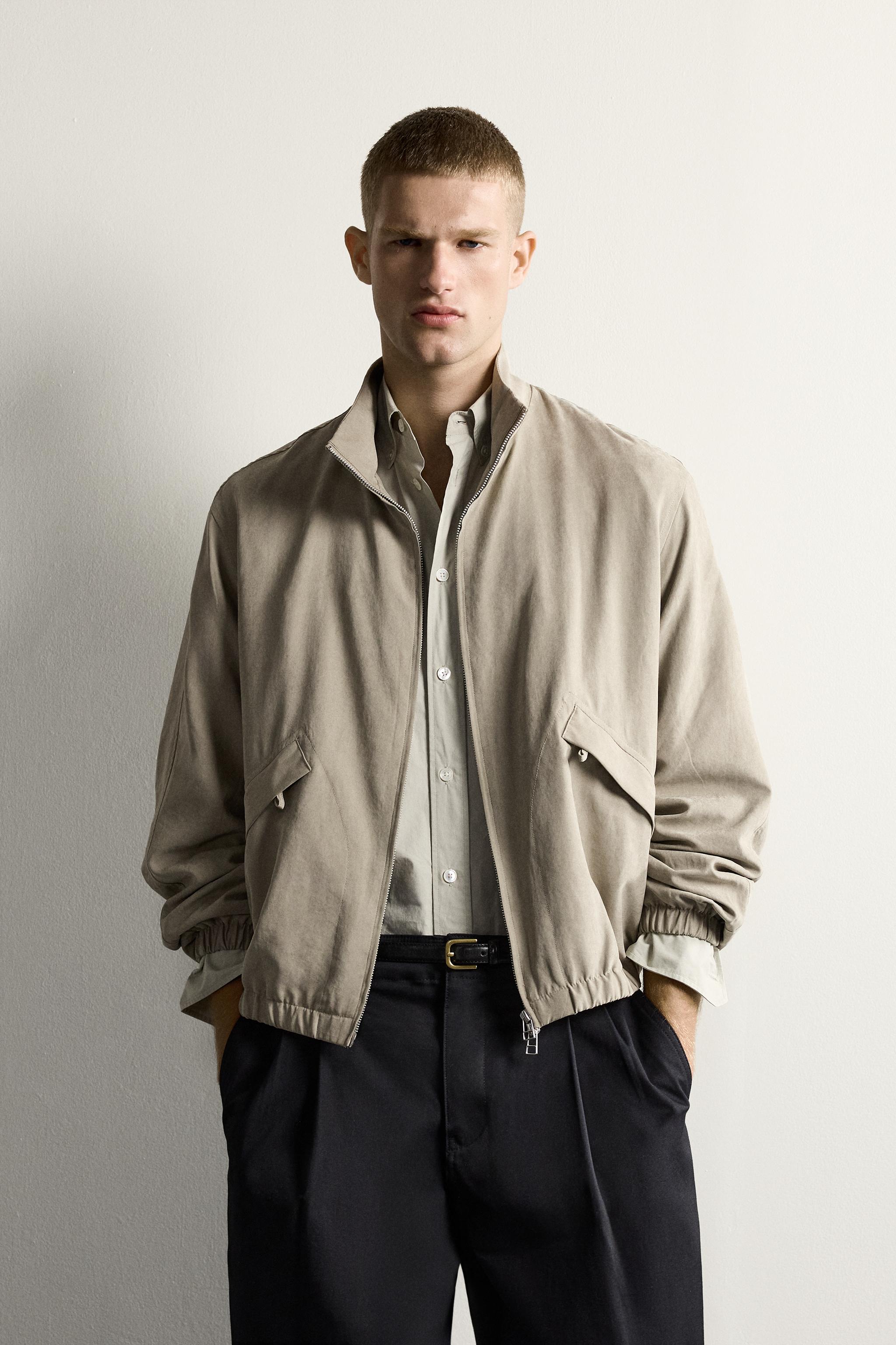 BLOUSON BOMBER RELAXED FIT EFFET DAIM