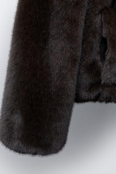 FAUX FUR BOMBER JACKET - Mink by Zara - Image 5