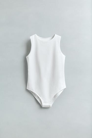 Zara HALTER BODYSUIT - White