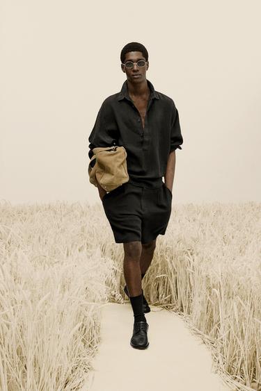 CAMISA POLO 100% LLI - Negre de Zara