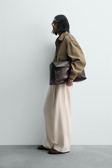 PANTALON À PLIS EN VISCOSE ÉDITION LIMITÉE - Blanc cassé de Zara - Image 3