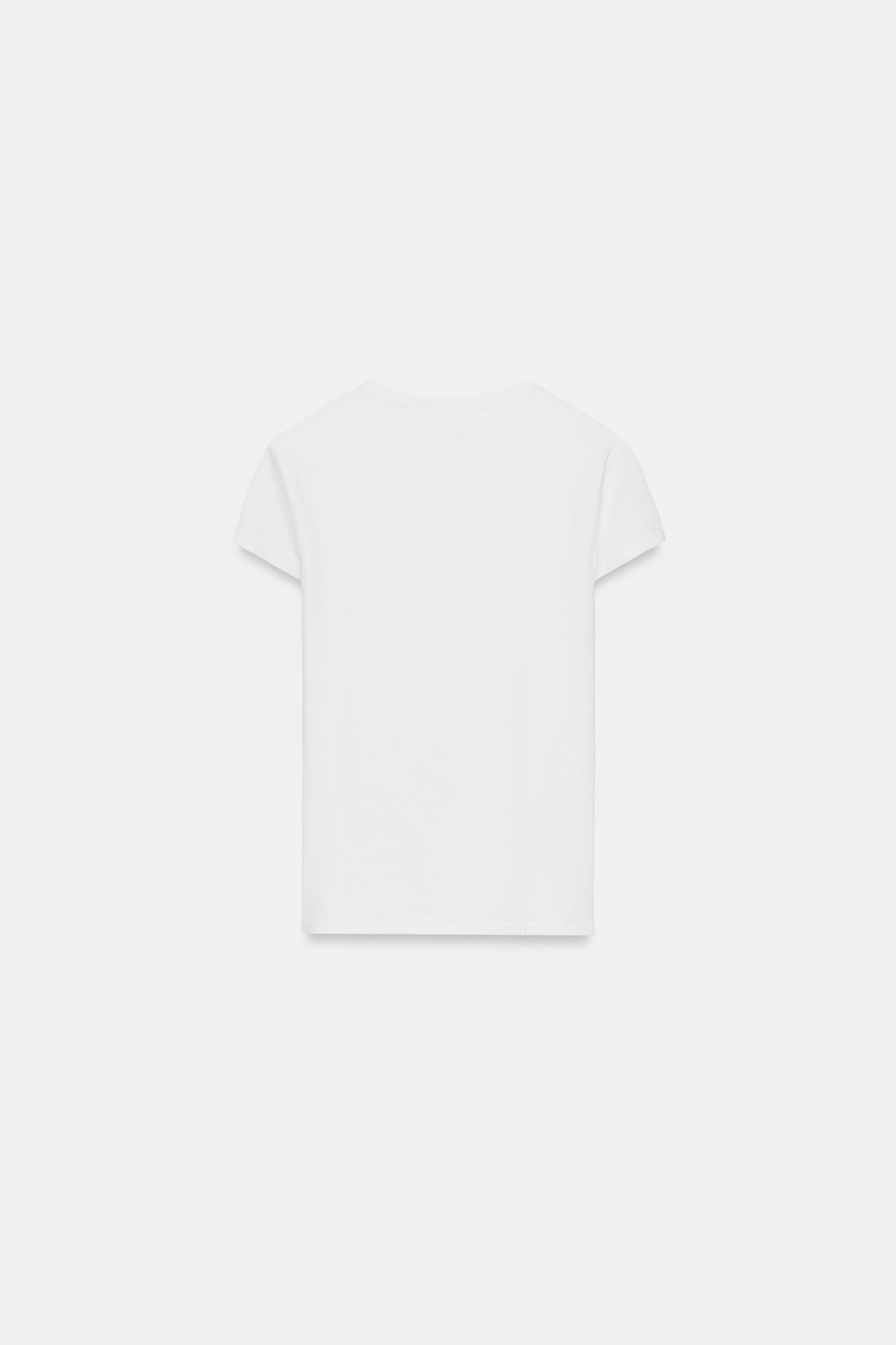 SLIM FIT KISA KOLLU T-SHIRT - Görsel 4