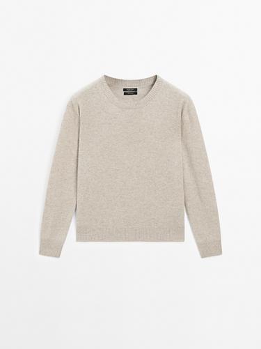 Zara 100% cashmere crew neck sweater - Mink