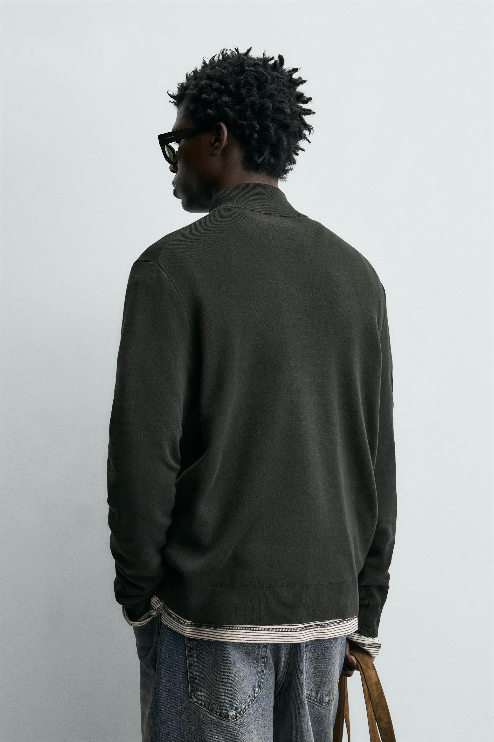 PULL EN COTON À COL ZIPPÉ