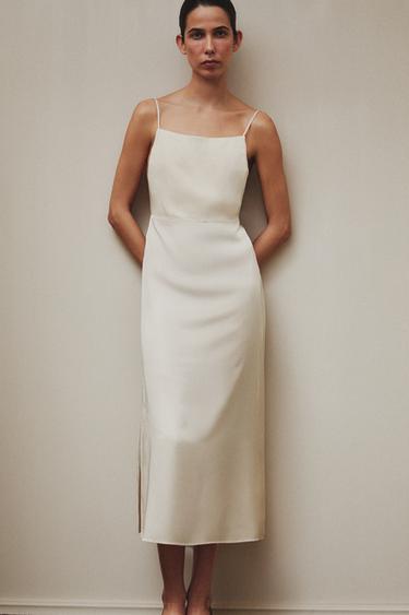 PLAIN SATEEN NIGHTDRESS - Ecru by Zara - Image 1