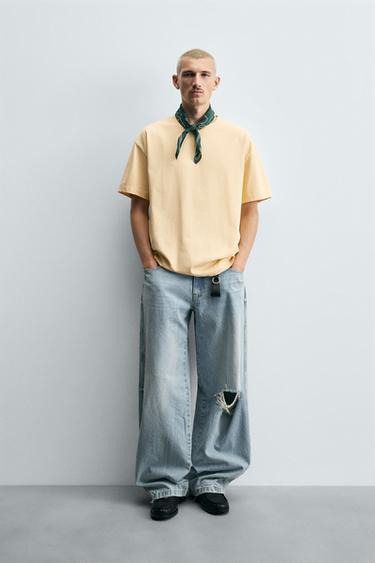 JEANS BALLOON FIT ROTOS - Azul claro de Zara - Imagen 0