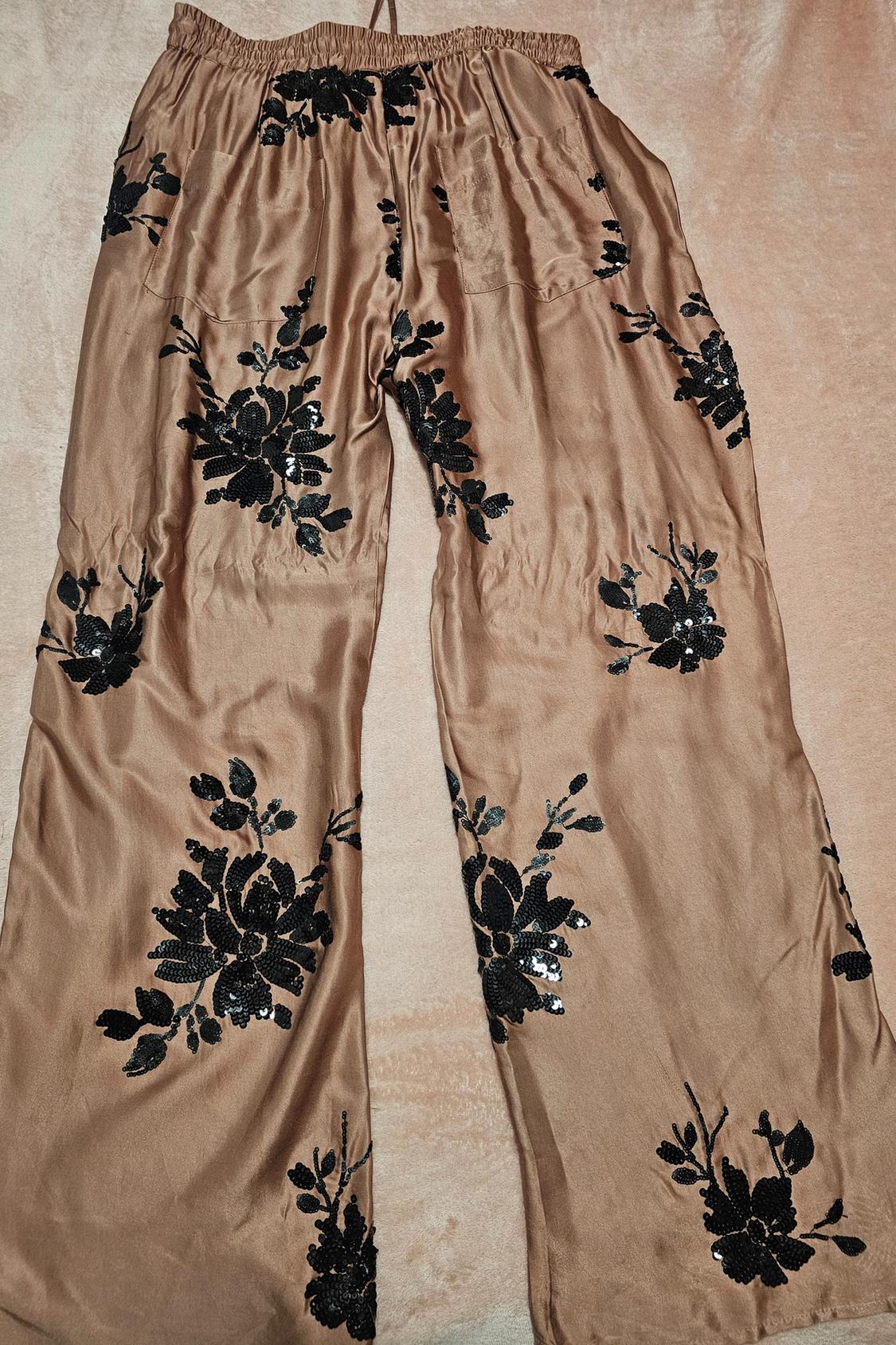 EMBROIDERED TROUSERS WITH SEQUINS - Image 2