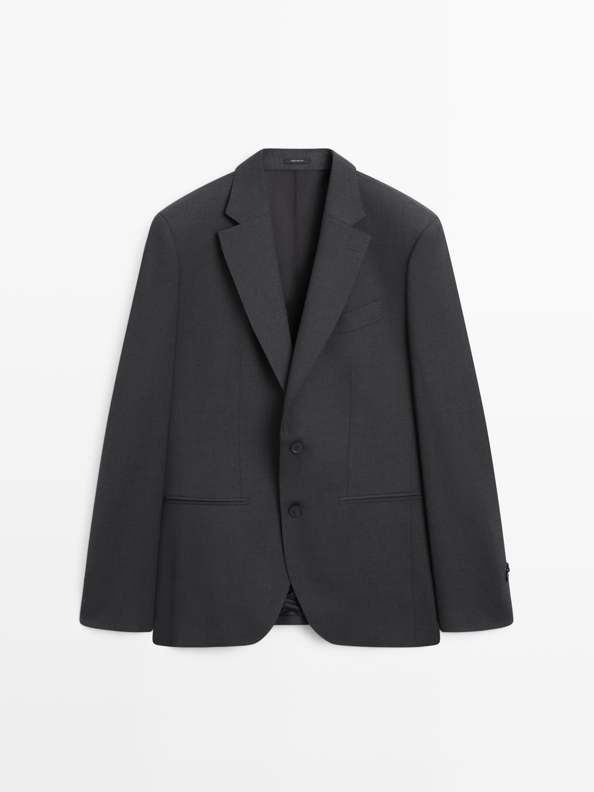 100% cool wool suit blazer — Anthracite Gray