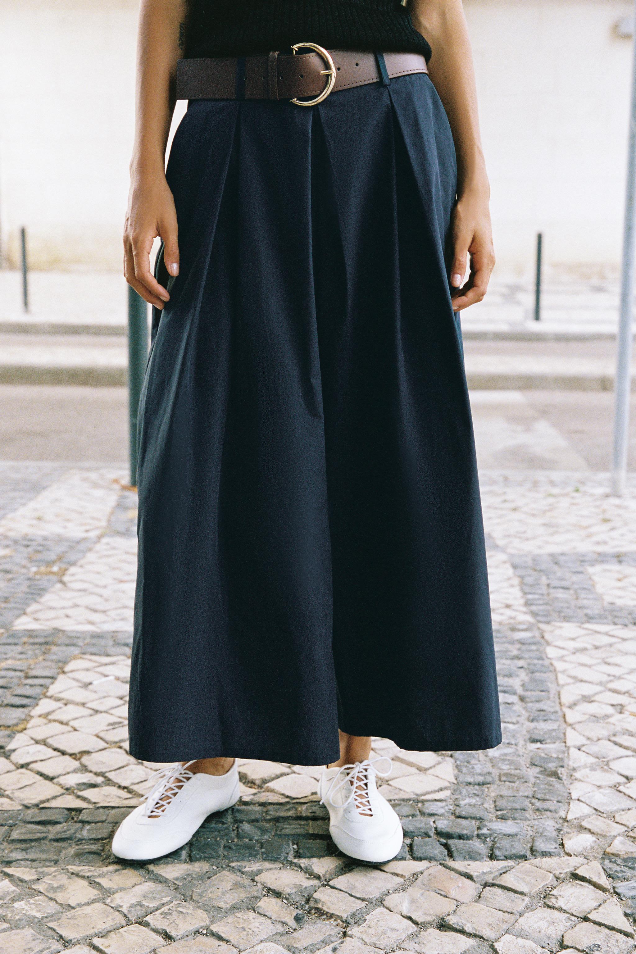 Женские брюки Zara BELTED CULOTTES — фото 2