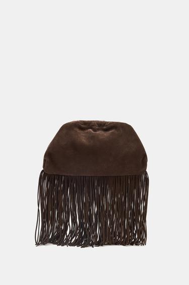 BOLSO DE MANO SERRAJE - Marrón de Zara