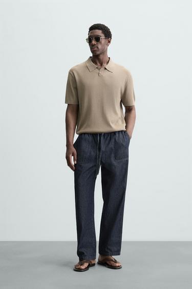 POLO DE MALHA CANELADA - torrado da Zara - Imagem 0