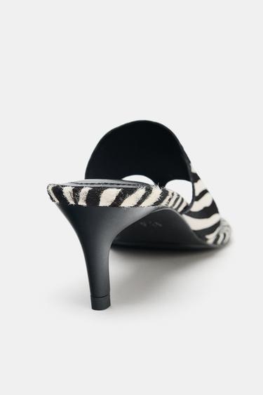 ANIMAL PRINT LEATHER SANDALS - Multicoloured de Zara - Image 4