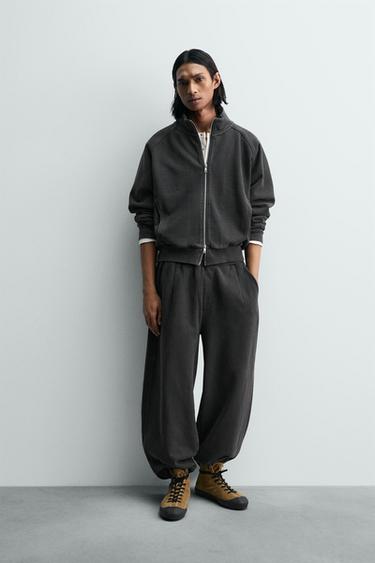 WASHED RELAXED FIT SWEATSHIRT - Dark anthracite by Zara
