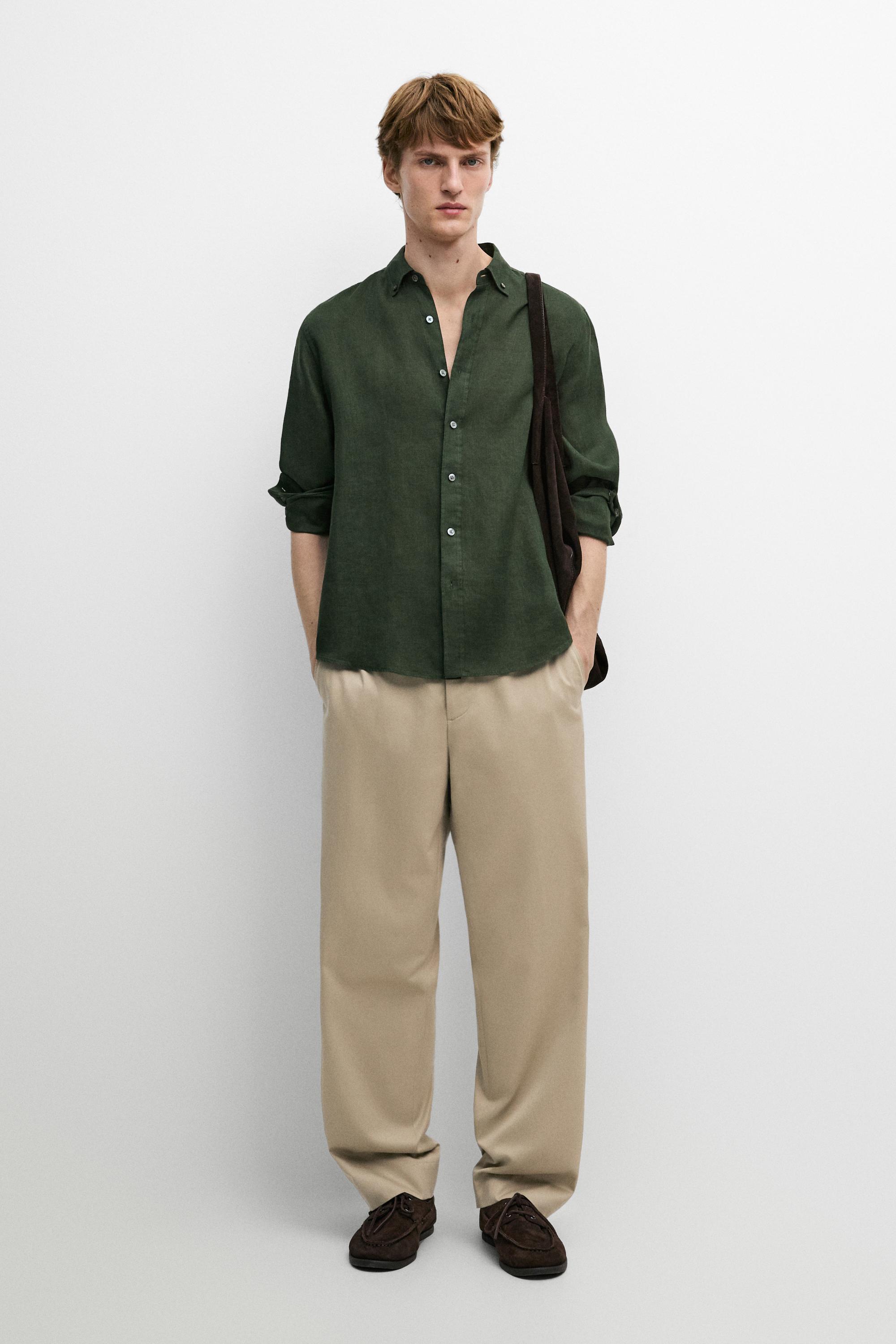 Chemise regular fit 100 % lin