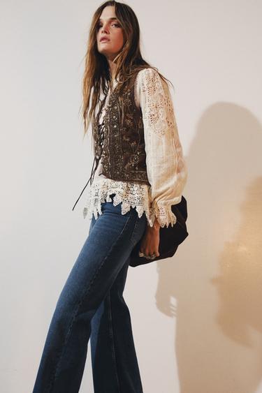 ZW COLLECTION ROMANTIC LACE BLOUSE - Ecru by Zara - Image 3