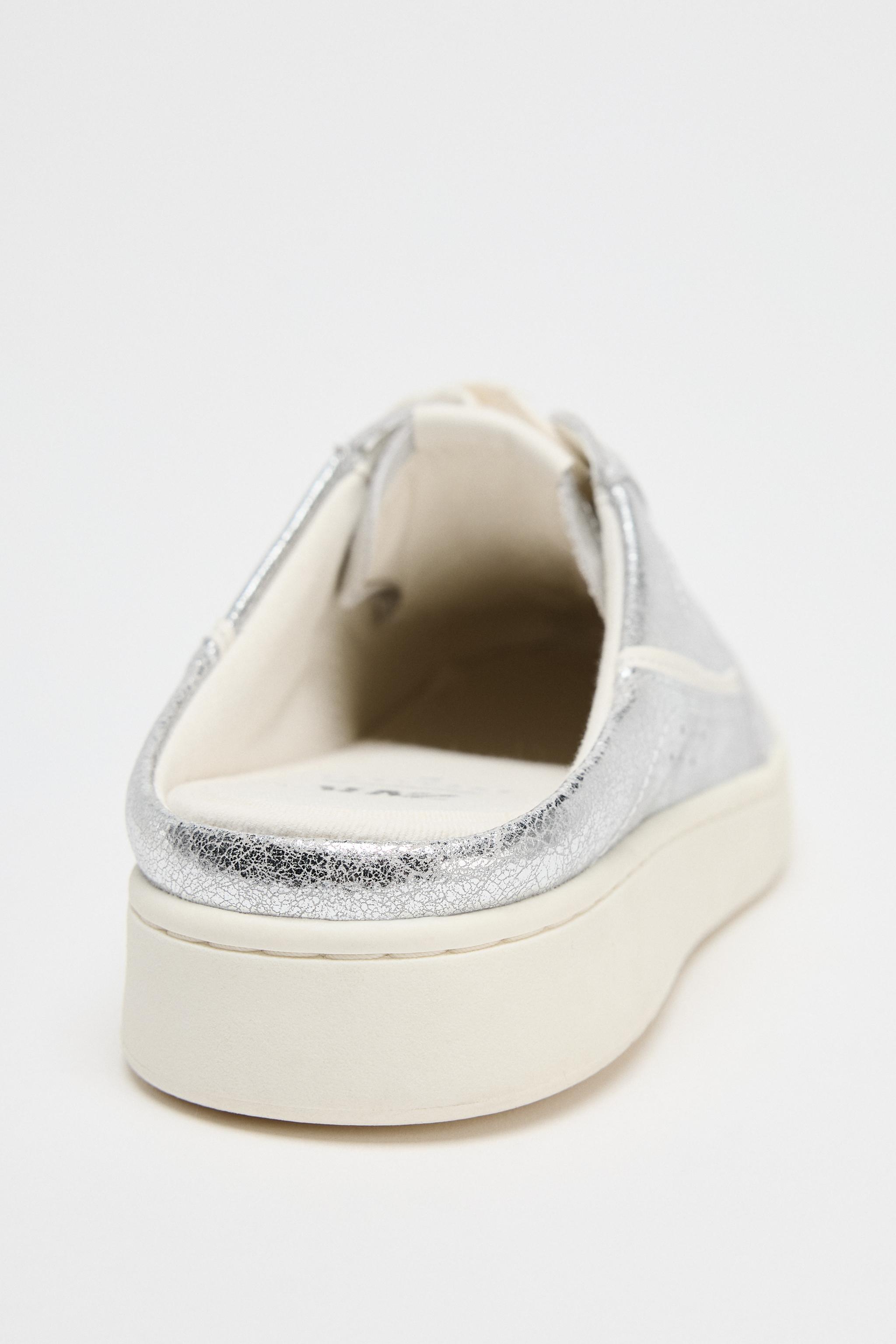 METALLIC EFFECT SLINGBACK SNEAKERS - Silver | ZARA United States METALLIC EFFECT SLINGBACK SNEAKERS - Silver | ZARA United States