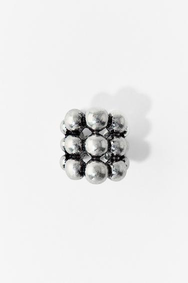 MAXI ANILLO BOLAS METÁLICAS - Plata de Zara