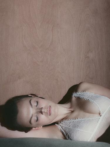 Zara Lace bralette with frayed detail - Ecru - Image 0