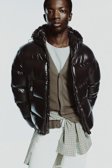 100% FEATHER WATER-REPELLENT PUFFER JACKET - Brown by Zara