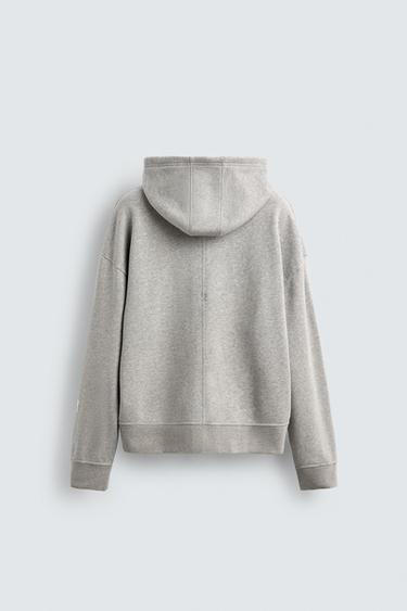 SWEAT À CAPUCHE ZIPPÉ X SR_A - Gris chiné de Zara - Image 9