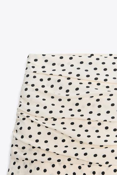 JUPE-CULOTTE À VOLANTS - Écru / Noir de Zara - Image 8