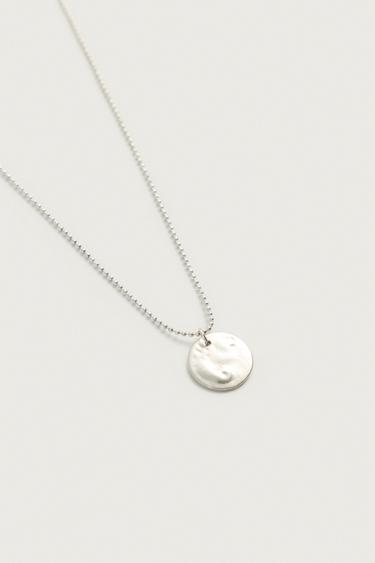 COIN PENDANT NECKLACE — Silver 3
