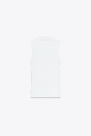 TOP COTON MODAL - Blanc de Zara - Image 4