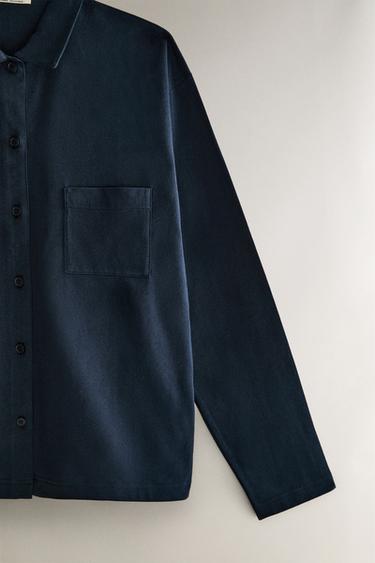 COTTON JERSEY SHIRT - Blue by Zara - Image 2