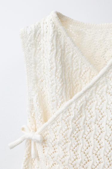 COTTON BLEND AND MULBERRY SILK KIMONO - Ecru by Zara - Image 2