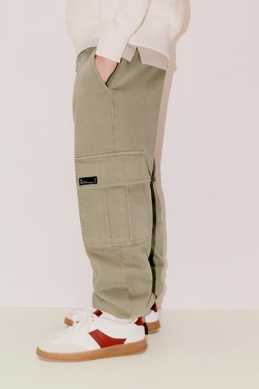PANTALÓN JOGGER CARGO SOFT - Gris topo de Zara