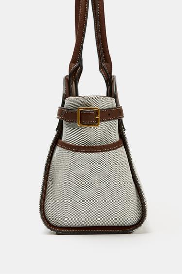 SAC CITY BIMATIÈRE AVEC BOUCLES - Beige clair de Zara - Image 4