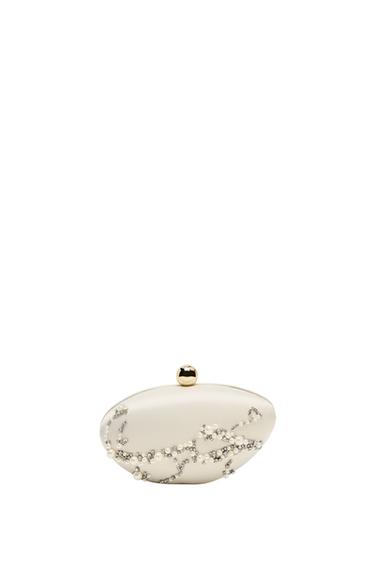 SATIN MINAUDIERE WITH APPLIQUÉS - Ecru by Zara
