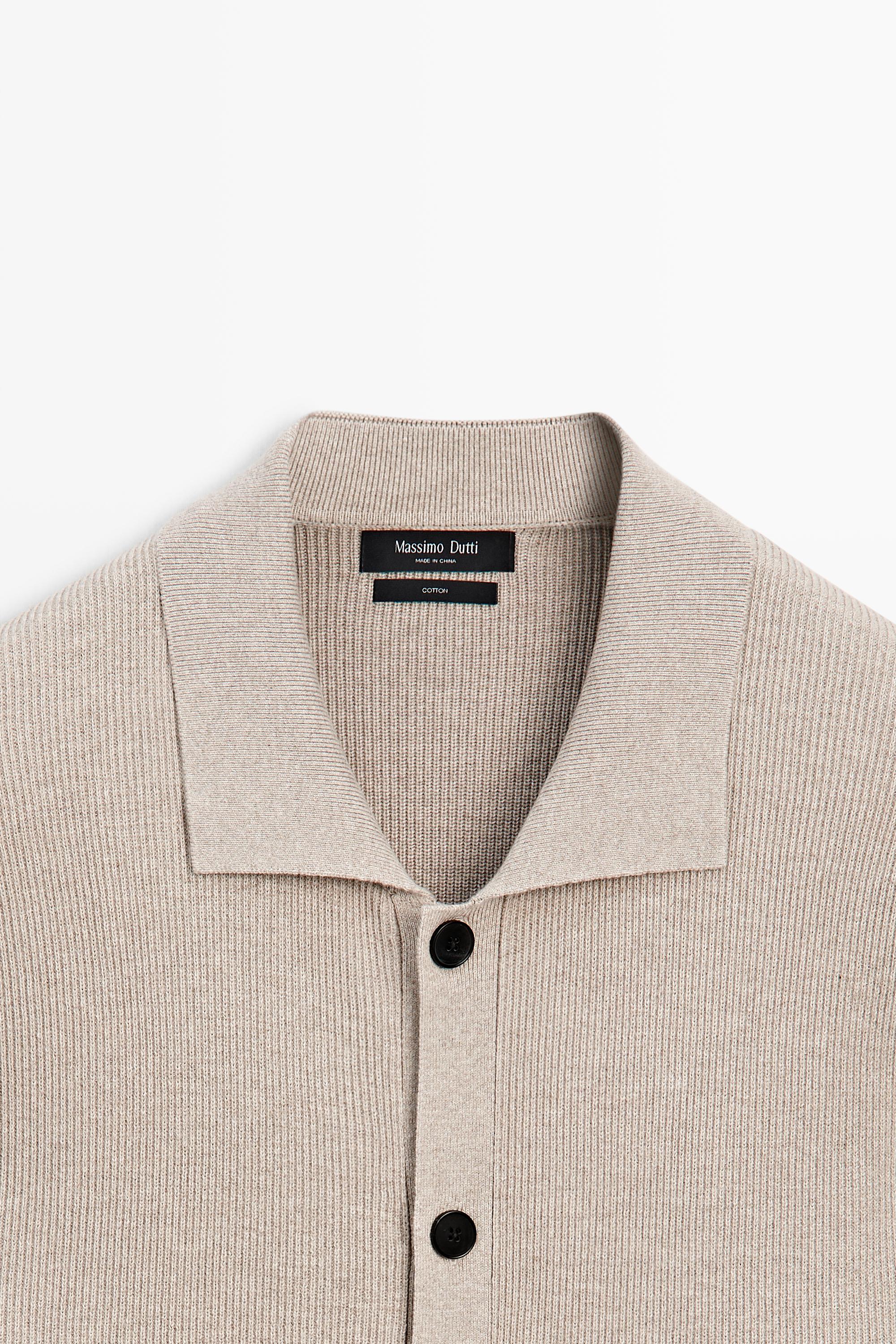 Cardigan en maille 100 % coton à poches
