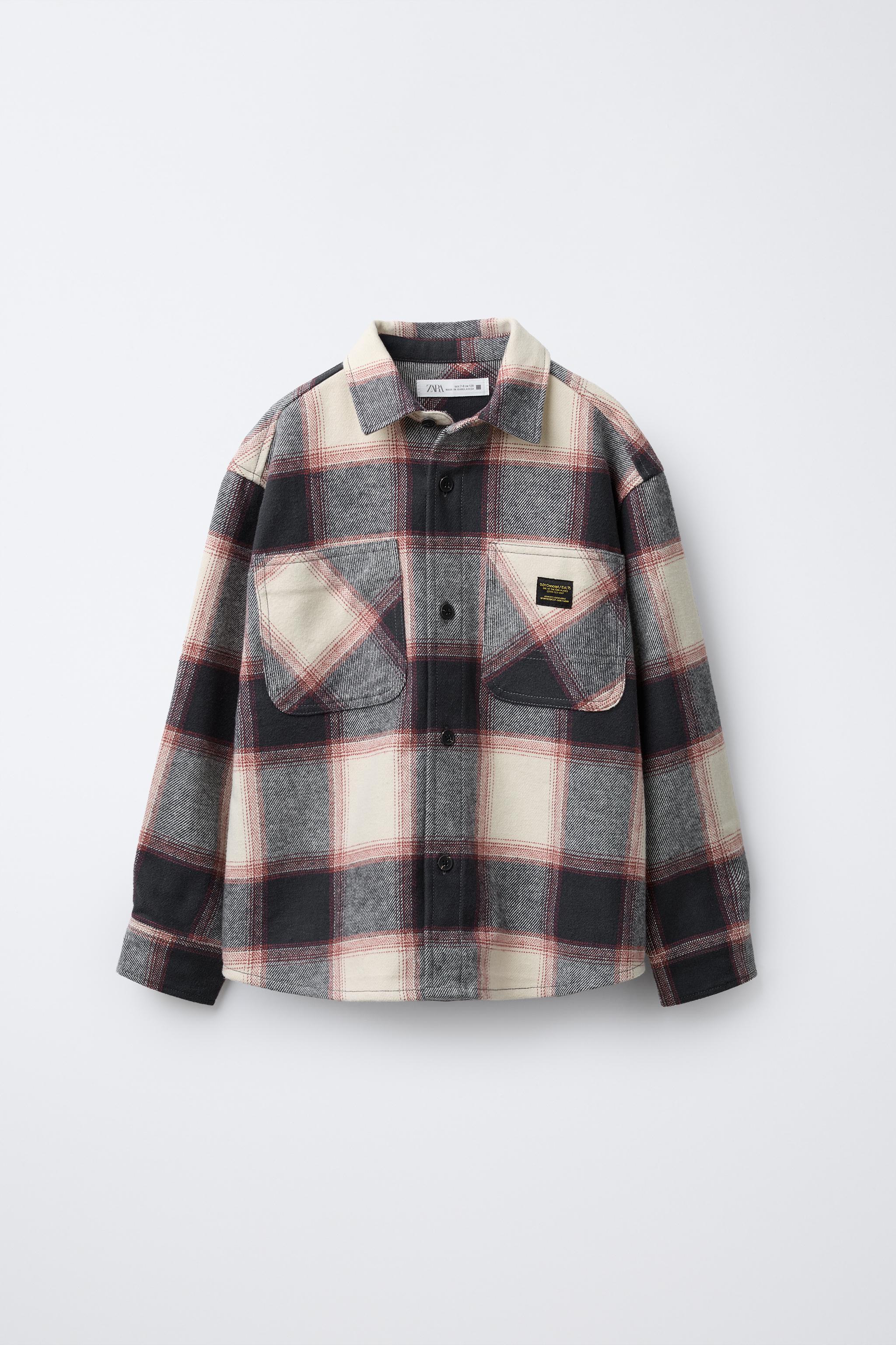 Zara Plaid Jacket Zara Oversized Checked Overshirt Trf CHECK