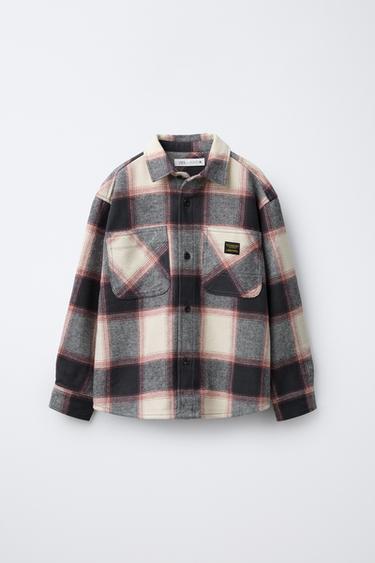 SURCHEMISE À CARREAUX - Rouge de Zara - Image 0