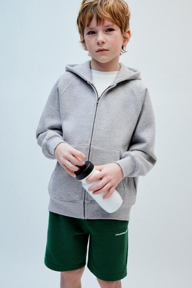 SUDADERA CAPUCHA CREMALLERA - Gris vigoré de Zara