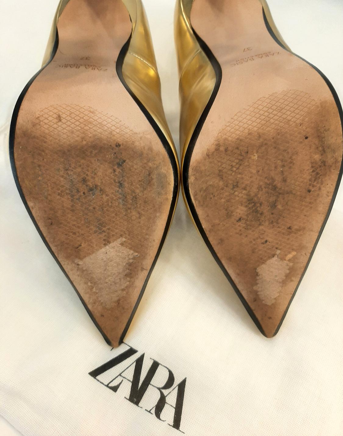 ZAPATO TACÓN ALTO METALIZADO ORO - Image 4
