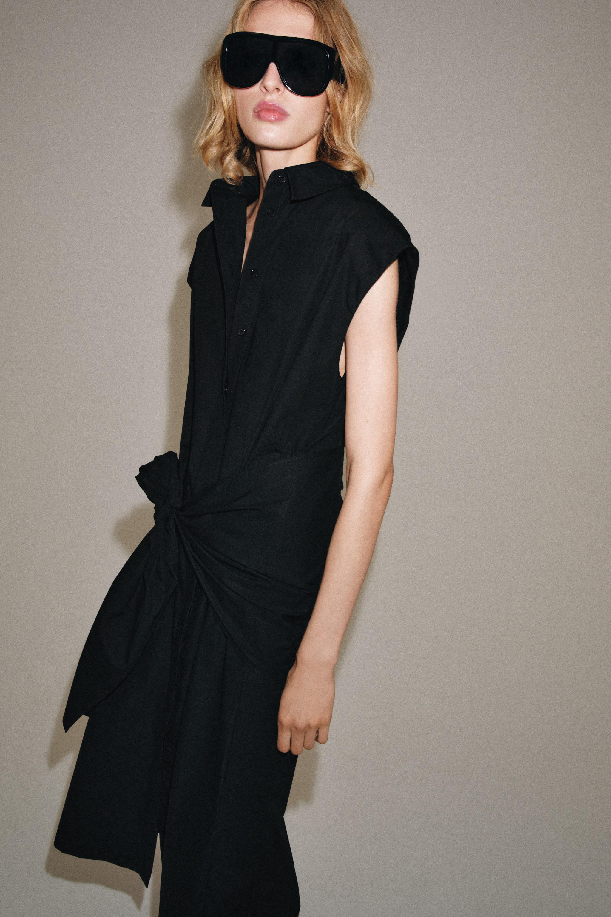 Женские платья Zara ZW COLLECTION SASH SHIRT DRESS — фото 5